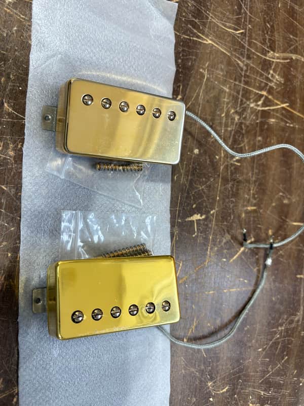 Greco PAF Humbucker Set 1988 - Gold with Mounting Screws image 1