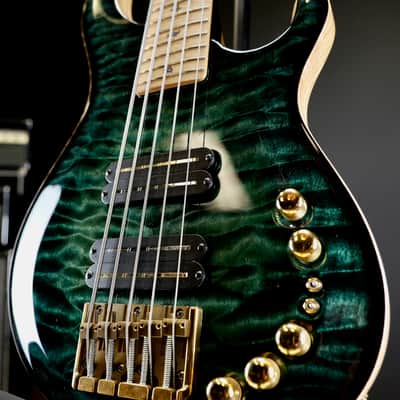 PRS Private Stock Gary Grainger 5 String Bass Teal Burst image 7