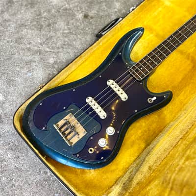 Guyatone EB-9 Sharp 5 Bass guitar c 1969 - Blue original vintage MIJ Japan image 5