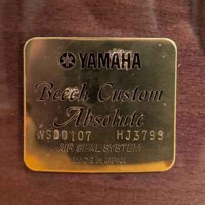 Yamaha Beech Custom Absolute 14X7 WSD0107 Snare Drum image 7