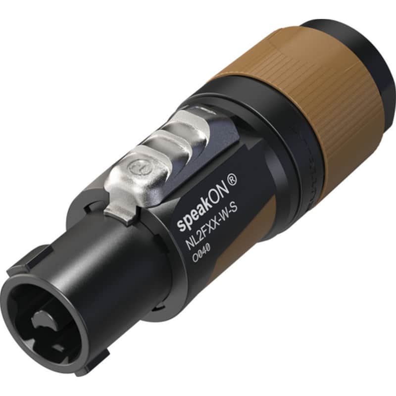 Neutrik NL2FXX-W-S speakON XX Series 2 Pole Cable End, Brown image 1