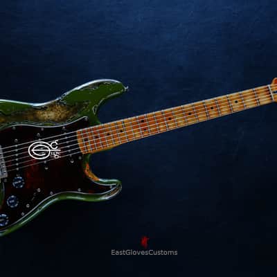 Fender Stratocaster Olive Green /Sunburst Heavy Aged Relic by East Gloves Customs image 16
