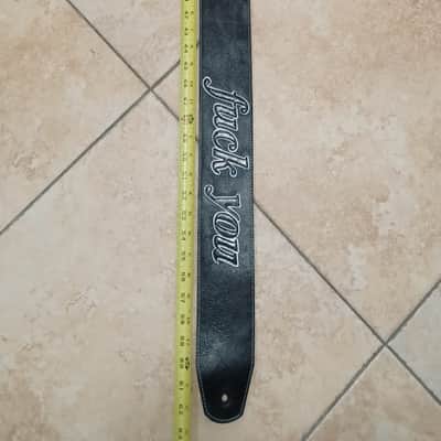 Guitar Strap - Fuck You -Leather Suede Custom Strap 57"- 66", x 3" Extra Long! image 5