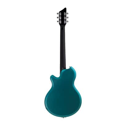 Supro 2020TM Westbury Dual Pickup Island Series Electric Guitar 2010s - Turquoise Metallic image 3
