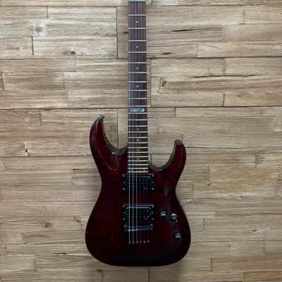 LTD ESP MH-100 QMNT Electric Guitar -2008 -Hardtail- See Thru Black Cherry - 7lbs even image 2