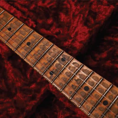 Fender Custom Shop Masterbuilt 1958 Stratocaster Heavy Relic 2020 - Heavily Aged Pale Sonic Blue Over Choc Faded 3-Tone Sunburst (Heavy Relic) image 10