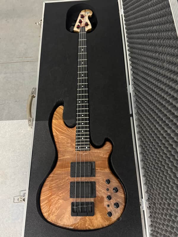 Hot Wire In-law Bass Guitar 424 Custom Neck Thru 4 String Peemium Build 2016 - Multi Strip Maple/Sapwle image 1