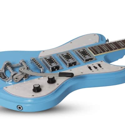 Schecter Ultra-III Electric Guitar. Vintage Blue (VBLU) image 3