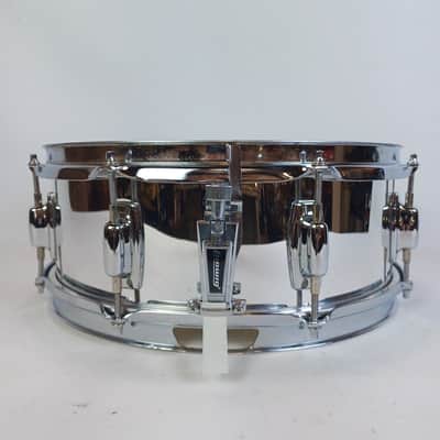 Ludwig Rocker 8Lug Snare Drum#6202064 5x14"Vintage Chrome Over Wood 5Ply Black/W image 7