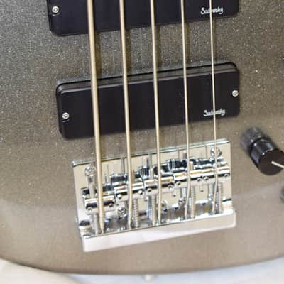 Sadowsky MetroExpress Modern 5-String Bass Guitar, Maple Fingerboard, Silver Metallic w/ Bag image 5