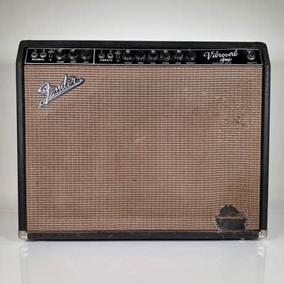 1964 Fender Vibroverb 40-Watt 1x15" Amplifier - Black Panel - Original Footswitch