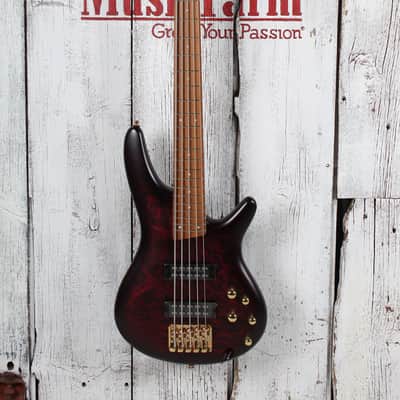 Ibanez SR305EDX 5 String Electric Bass Guitar Wine Red Frozen Matte Finish image 2