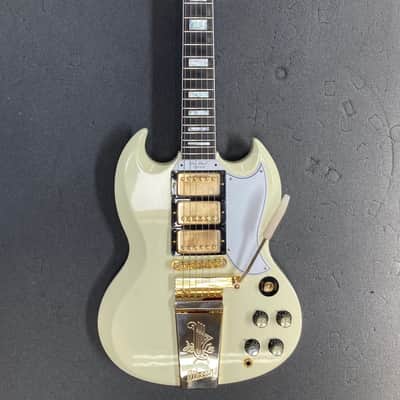 Gibson Custom Shop '63 Les Paul SG Custom Reissue With Maestro 2020 - Present - Classic White image 3