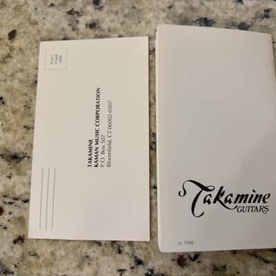 Takamine Owners Manual & Warranty Card 1990 image 6