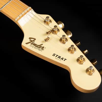 1980 Fender The STRAT with Maple Fretboard - Olympic White | USA Fullerton Vintage Stratocaster Dan Smith Era 22-Karat Gold Hardware Matching Headstock | OHSC image 9