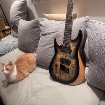 Schecter Reaper-7 Multiscale Left-Handed 2019 - Present - Satin Charcoal Burst image 3