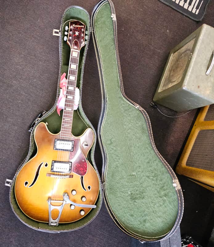 Harmony H-71 Semi Hollow Body Electric Guitar with Original Case image 1