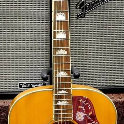 2022 Epiphone Inspired by Gibson J-200 Acoustic-Electric Guitar w/Case! Antique Natural! VERY NICE!!! image 4