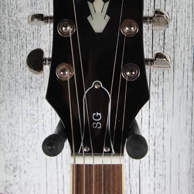 Epiphone SG Standard Solid Body Electric Guitar Ebony Finish with Gig Bag image 11