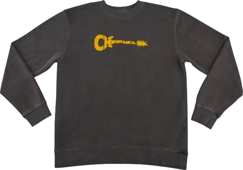 Charvel Guitars Logo Sweatshirt, Gray/Yellow, Small (S) image 1
