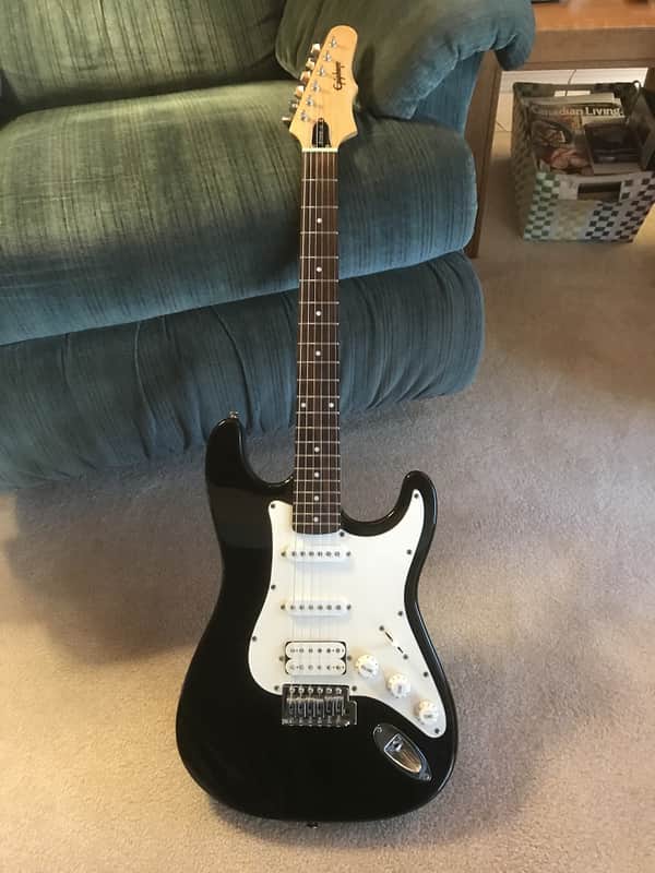 Epiphone S 310 (Bat Wing) Strat 90's Black | Reverb Canada