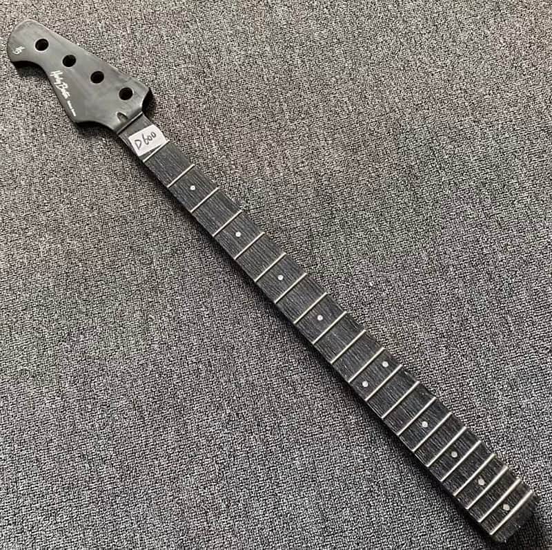 Harley Benton Black Left Handed 4 String Bass Maple Neck, Rosewood Fingerboard, Defected Truss Rod image 1