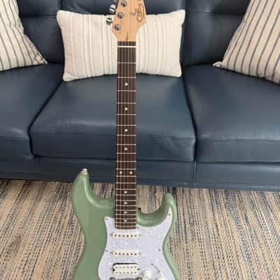 G&L Fullerton Deluxe Legacy HSS Electric Guitar Macha Green image 3