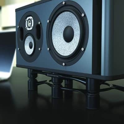 IsoAcoustics Aperta Series Isolation Speaker Stands with Tilt Adjustment: Aperta300 (11.8" x 7.9") Black (Single) image 2