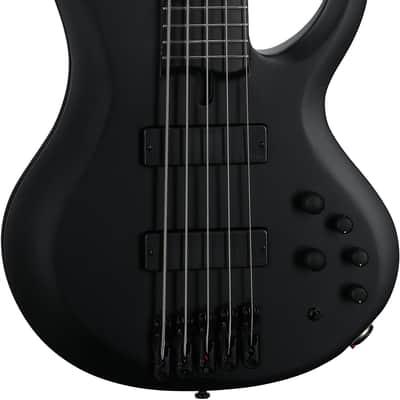 Ibanez Iron Label BTB625EX Bass Guitar, Flat Black image 2