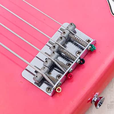 1985 Fender Precision Bass ‘62 Vintage Reissue PB62-55 Metallic Pink w/ Seymour Duncan & Case, Japan MIJ Fujigen image 8