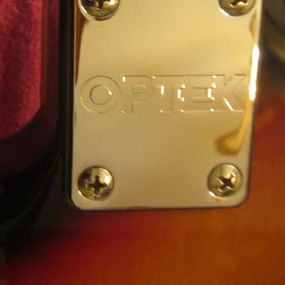 Optek Fretlight 400 Series strat-Style Electric guitar - 3 tone sunburst with cables image 4