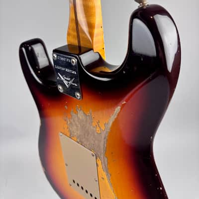 Fender Custom Shop Limited Edition '58 Reissue  Stratocaster Heavy Relic w/ Anodized Guard +upgrades,  Center Pocket Custom Shop Tweed case, Cert,  and all paperwork. image 9