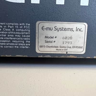 E-MU Systems Emulator II 61-Key 8-Voice Sampler Workstation 1984 - 1988 - Black image 3