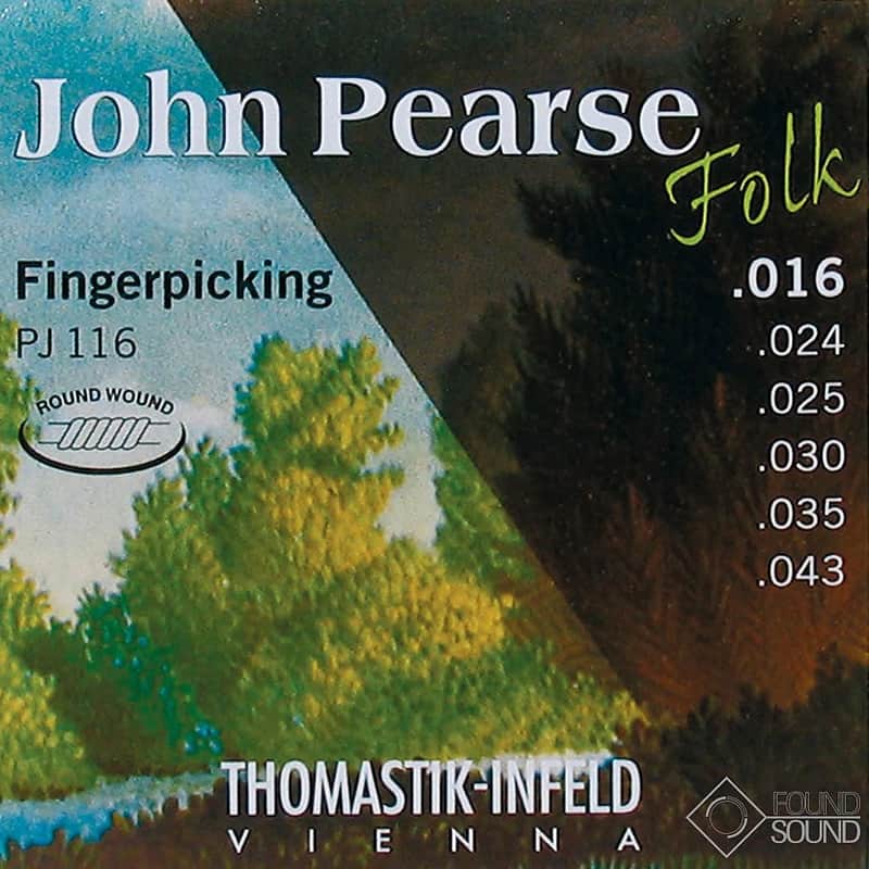 Thomastik-Infeld PJ116 John Pearse Folk Acoustic Guitar Strings - Light (.16 - .43) image 1
