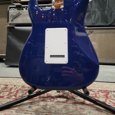 Fender Partscaster HH Shawbucker Stratocaster w/ 50's Player Series Neck - Sapphire Blue Transparent (C016-49) image 11
