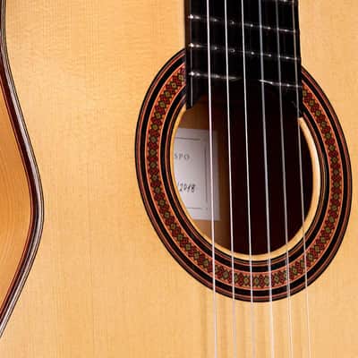 Felipe Conde Crespo Blanca w/Pegs 2018 Flamenco Guitar Spruce/Cypress image 3