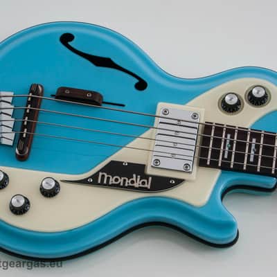 Italia Mondial Classic Bass, Italia blue, semi-hollow, Piezo Bridge , Resoglass top, made in Korea image 4