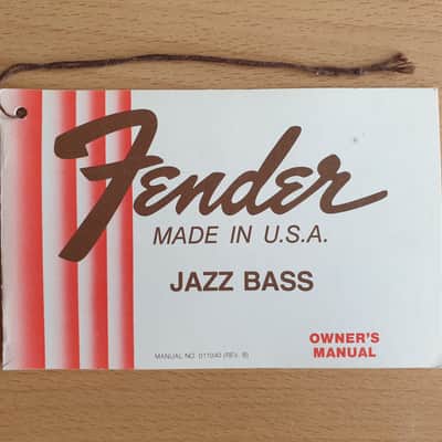 [Vintage] Fender Jazz Bass Owner's Manual 1978 (#1) image 1