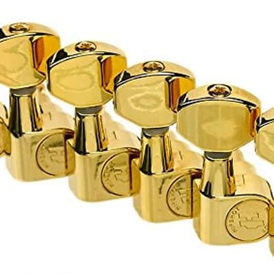 Hipshot GOLD 6-In-Line Non-Staggered Closed-Gear Guitar Machines Tuners with UMP image 1
