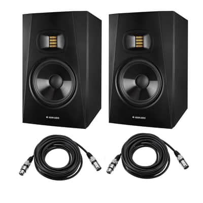 Adam Audio Professional T-Series T7V 7" 70W 2-Way Active Nearfield Monitor, Pair, Bundle with 2x 25' XLR-F to XLR-M Balanced Audio Microphone Cable image 7