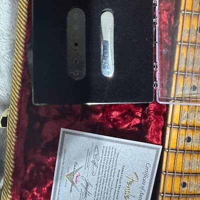 Custom Shop Limited Edition (Telecaster) Double Esquire Super Heavy RelicAged Black w/ Tomatillo HW Pickups image 16