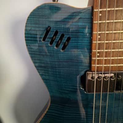 Godin LGX 2000’s - Transparent Blue Flame image 6