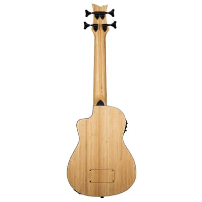 Ortega RUNAB-UB Bamboo Series Solid Bamboo Top & Neck Short Scale 4-String Acoustic-Electric Uke Bass w/Deluxe Gig Bag image 5