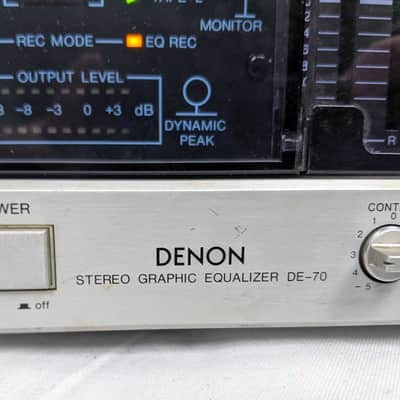 Rare Denon DE-70 Dual 12 Band Stereo Graphic Equalizer MIJ 1980's Black image 8