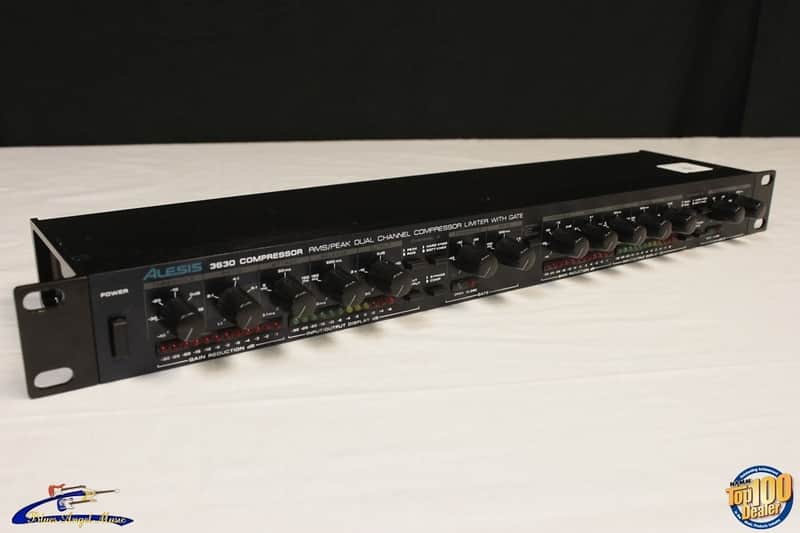 Alesis 3630 Compressor, RMS/Peak Dual Channel Compressor Limiter w