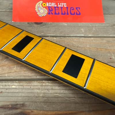 Real Life Relics Aged Jazz Bass® Neck Replacement Bound With Block Markers Maple/Maple Vintage Nitro JBMMBB #7 image 3