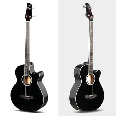 🎸Acoustic Electric Bass Guitar with a Rosewood Fretboard +Soft Case/Gig Bag +Strap +Cable +Picks!🎸 image 6