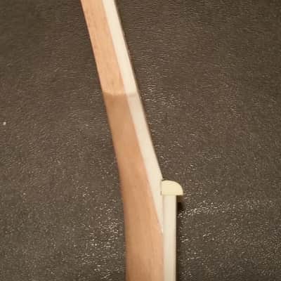 Mahogany Les Paul style bolt-on neck from GFS - binding, block inlays, angled headstock - never used image 5