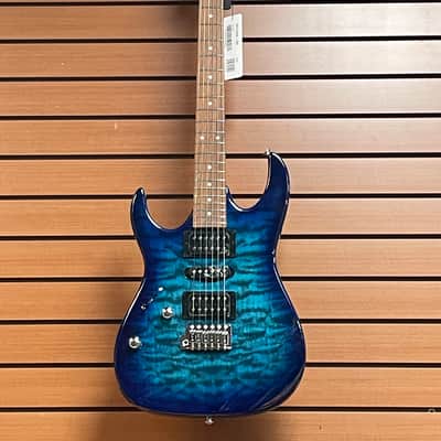Ibanez GRX70QAL-TBB Gio Left-Handed in Transparent Blue Burst #5572 image 1