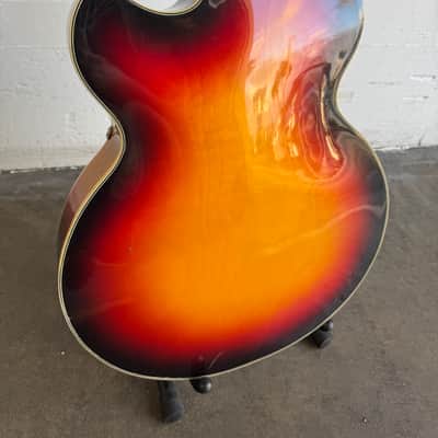 RARE VINTAGE Univox Pro Jazz Guitar ES-175 L-5 Semi Hollowbody Open Book Headstock MIJ Japan 70’s - Sunburst image 7